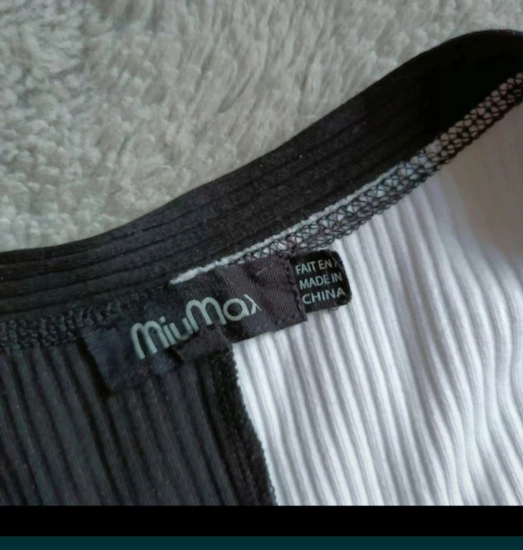Biało czarny sweter kardigan bawełna M-XL
