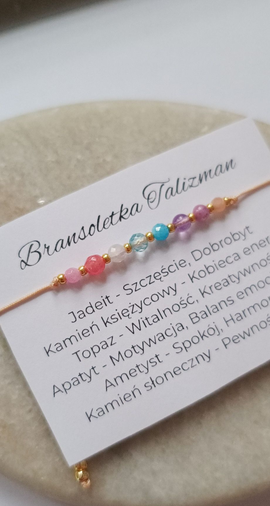 Bransoletka talizman minerały kamienie naturalne mix
