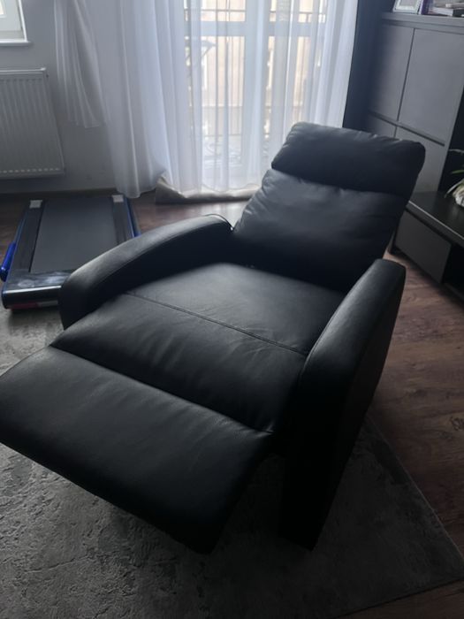 Fotel z masazem czarny