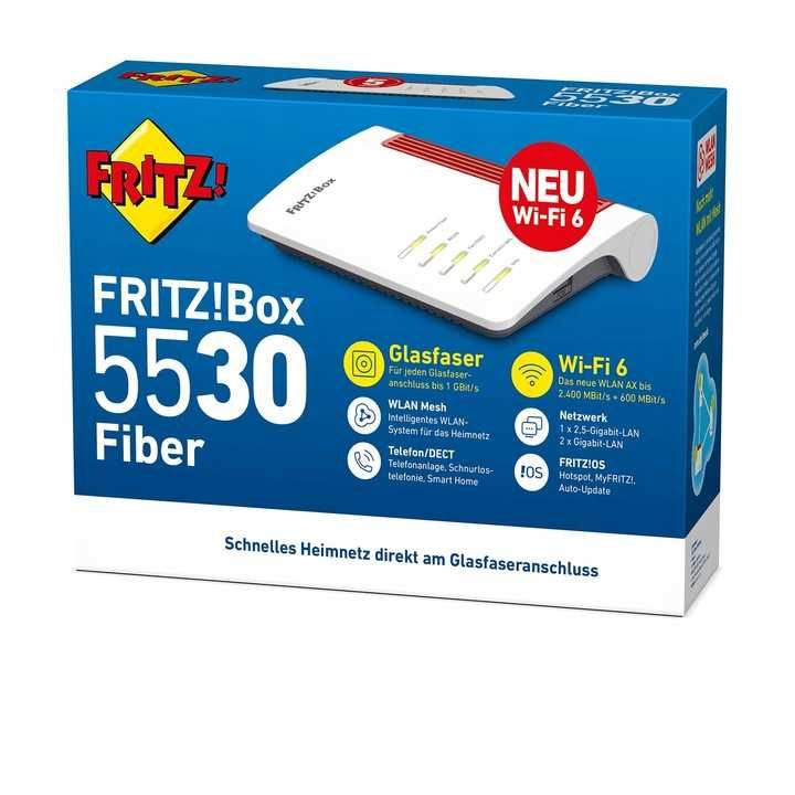 Router Avm FRITZ!Box 5530 Wi-Fi 6, 2400 Mb/s, biały/czerwony