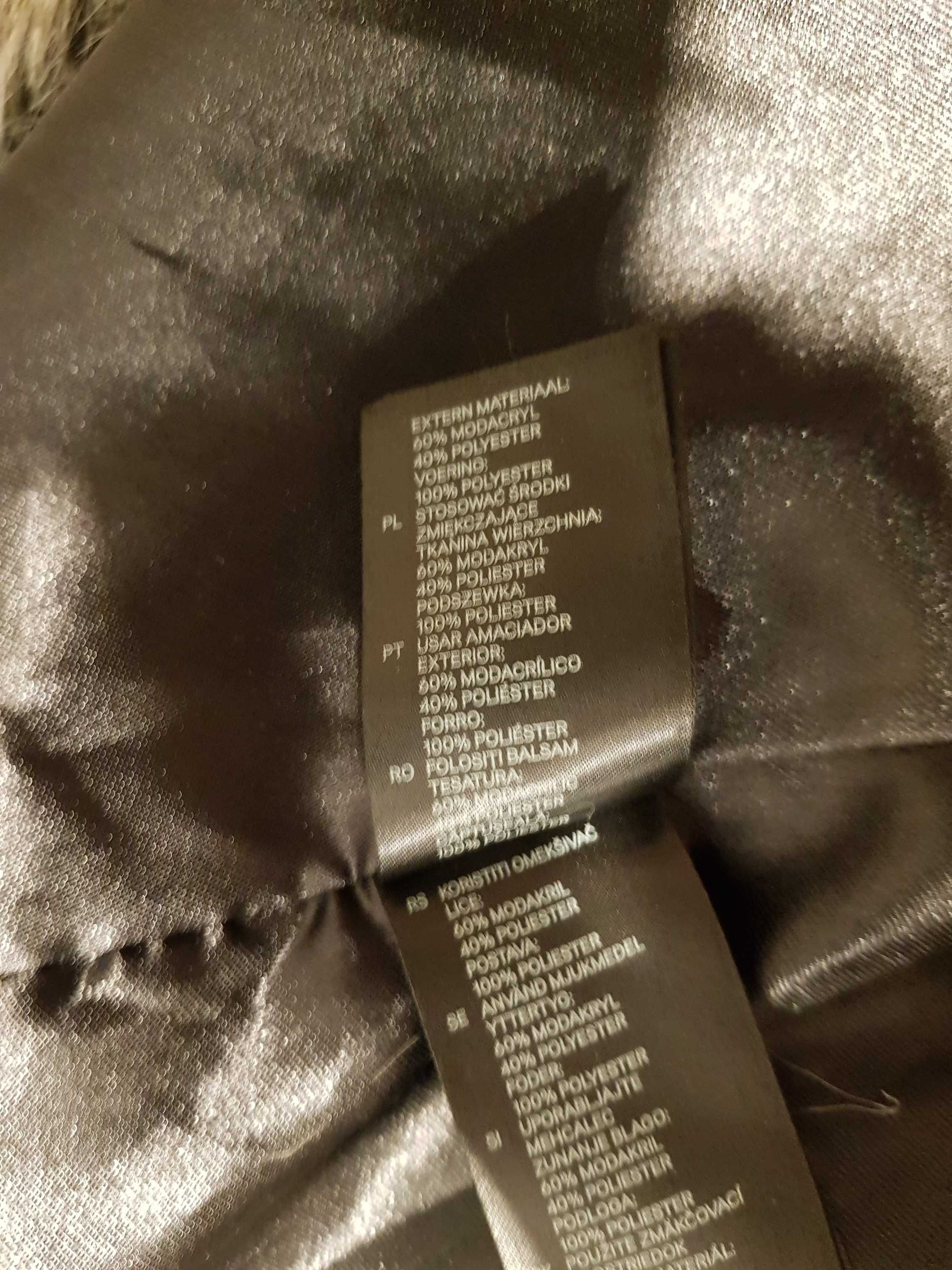 kamizelka futerkowa H&M Divided 34/XS jak nowa