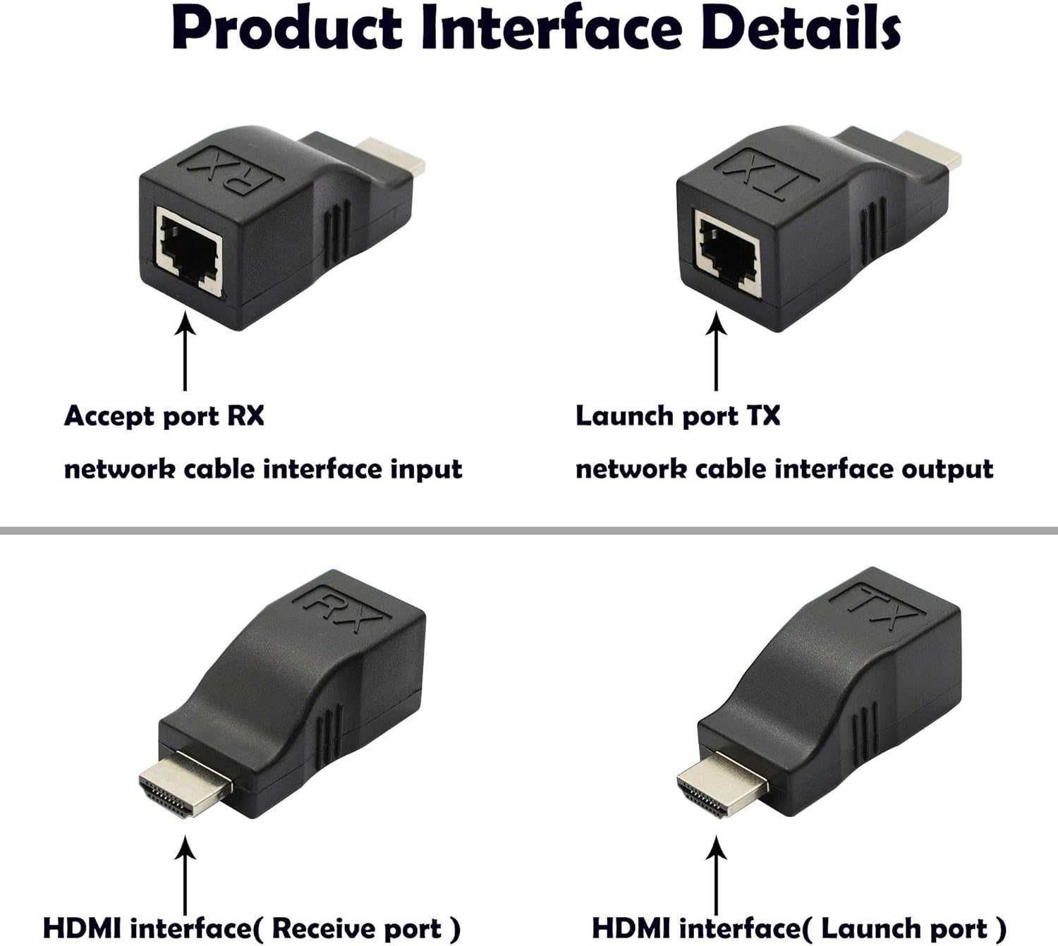 Gintooyun extender konwerter hdmi na lan po skrętce rj45 30m 4k