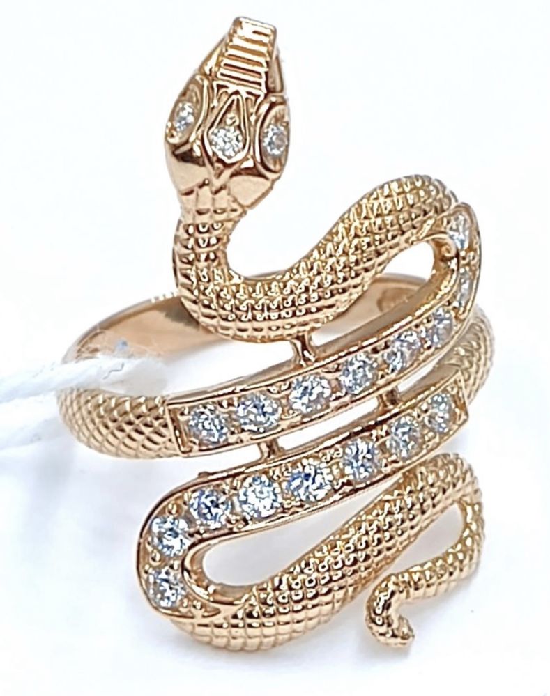 кольцо золото 585 с цирконием