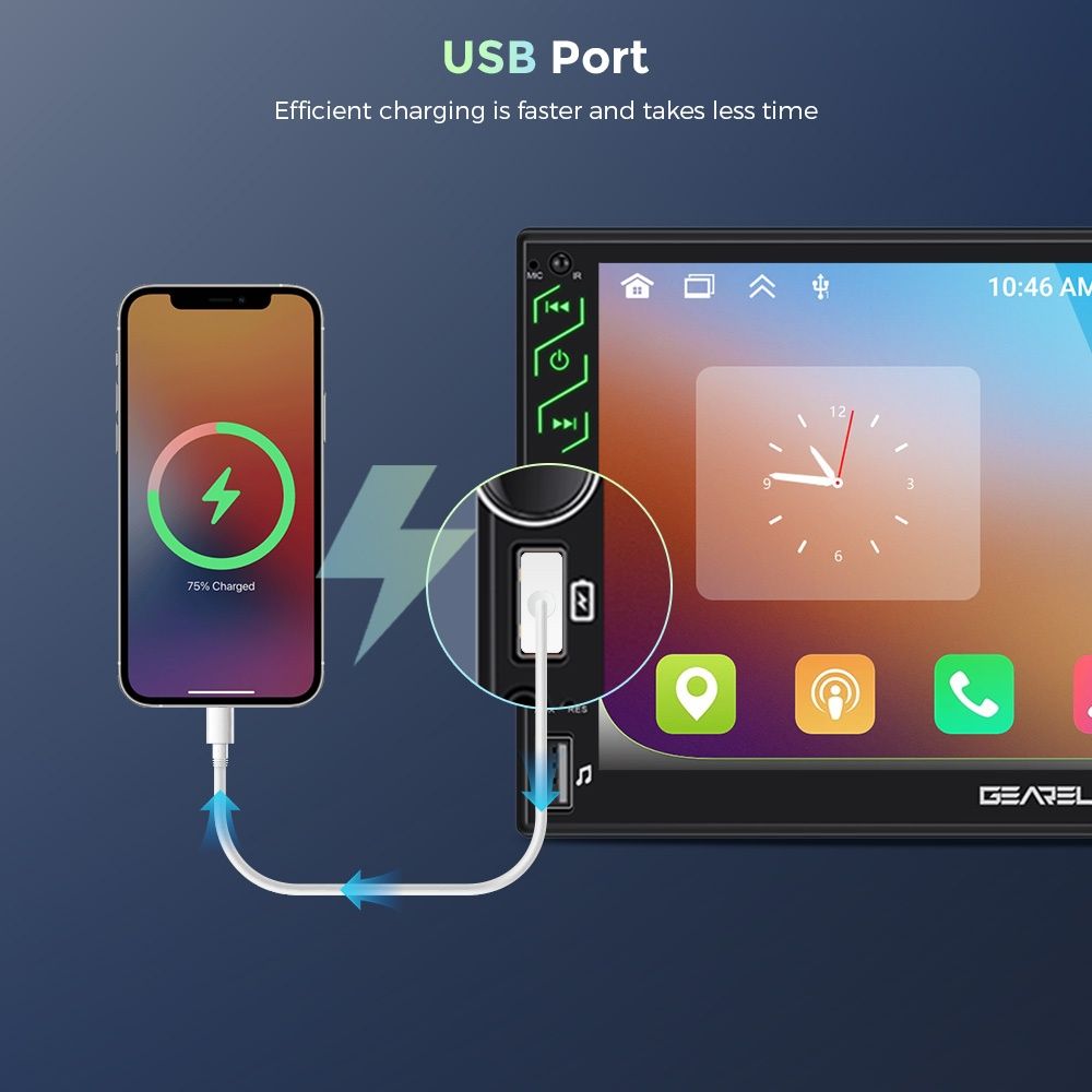Radio Nawigacja 2din  Android 2/32gb Carplay, Android Auto