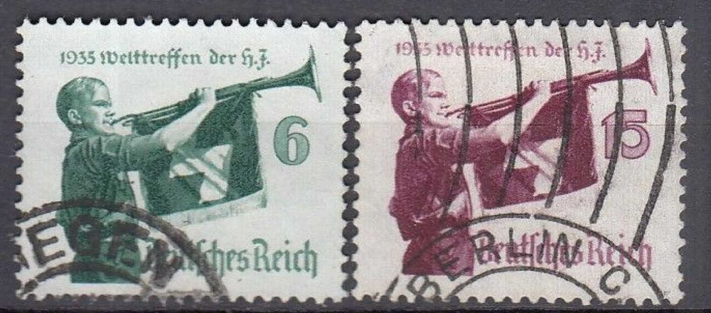 Selos Alemanha Nazi 1939/45- Juventude Hitleriana SS Completo usado