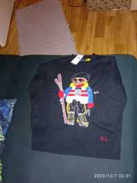 Sweter Regular Fit POLO RALPH LAURENT czarny M orginalny