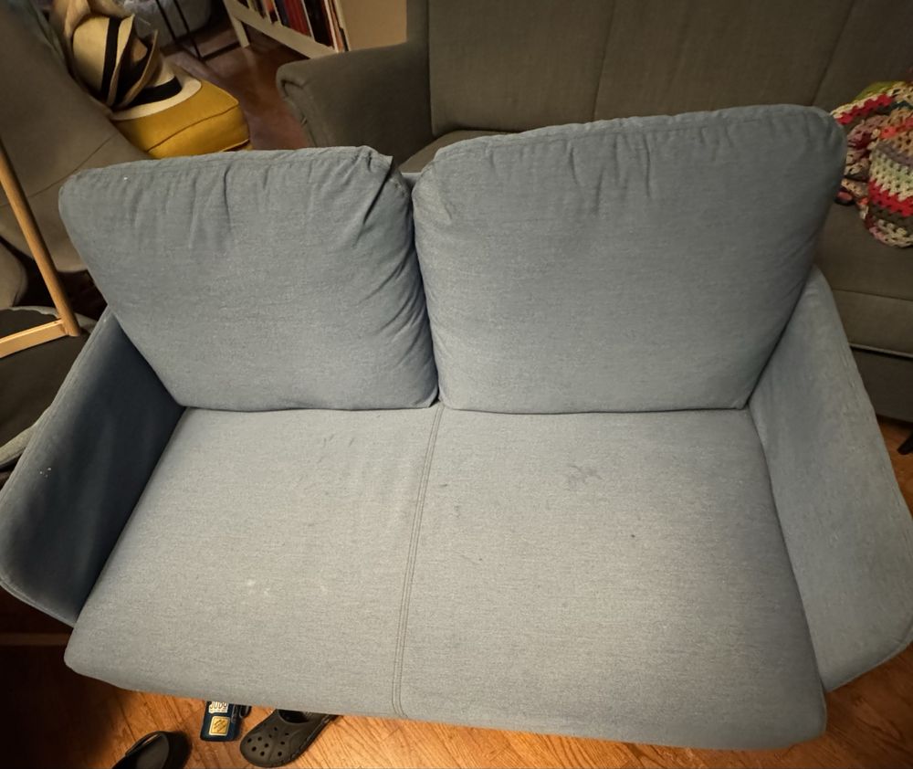 Sofa ikea szaroniebieska