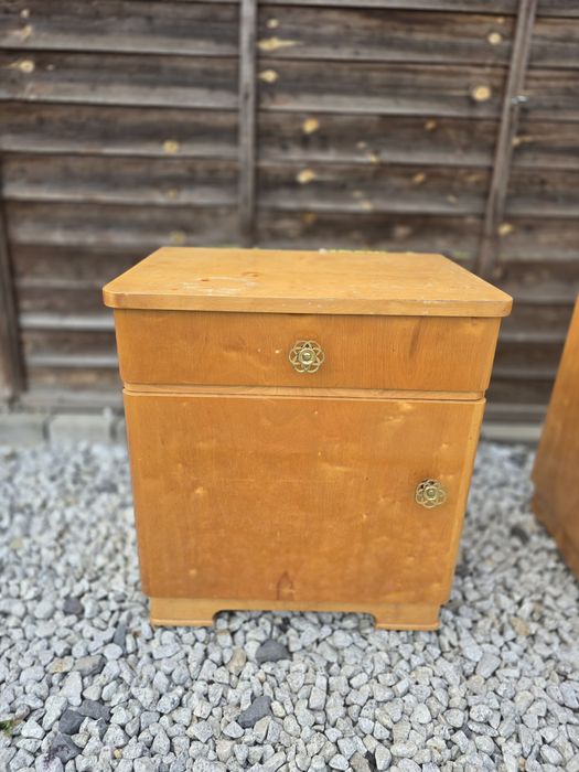 Szafki nocne nakastlik lata 50 60 PRL vintage retro zestaw