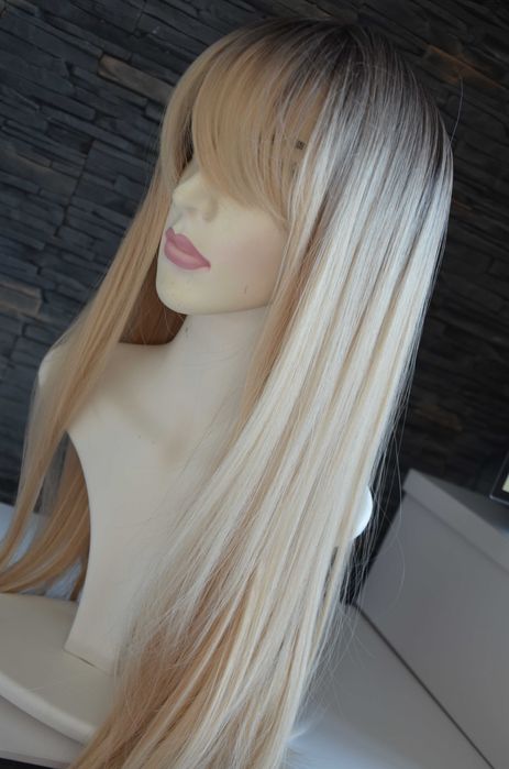 Nowa peruka blond jasny naturalny ombre sombre włosy