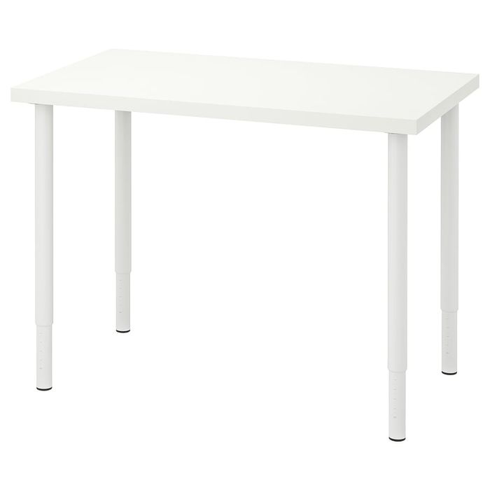 Nowe biurko IKEA LINNMON + nogi OLOV, regulowana wysokość, 100x60 cm