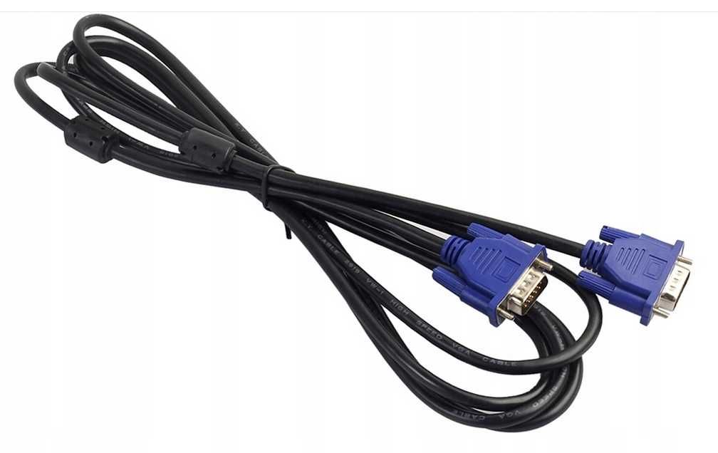 Kabel vga-vga d-sub FHD 180 cm 2x męska wtyczka czarny