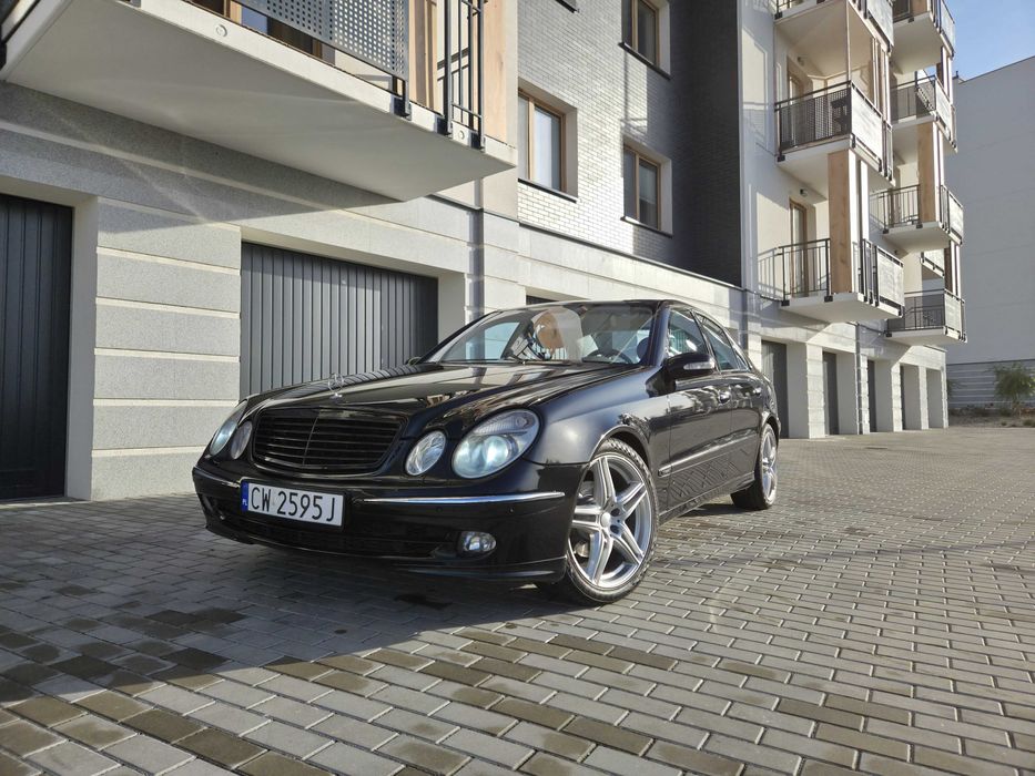 Mercedes E-klasa W211 3.2 R6 Diesel bardzo zadbany! Jasny środek