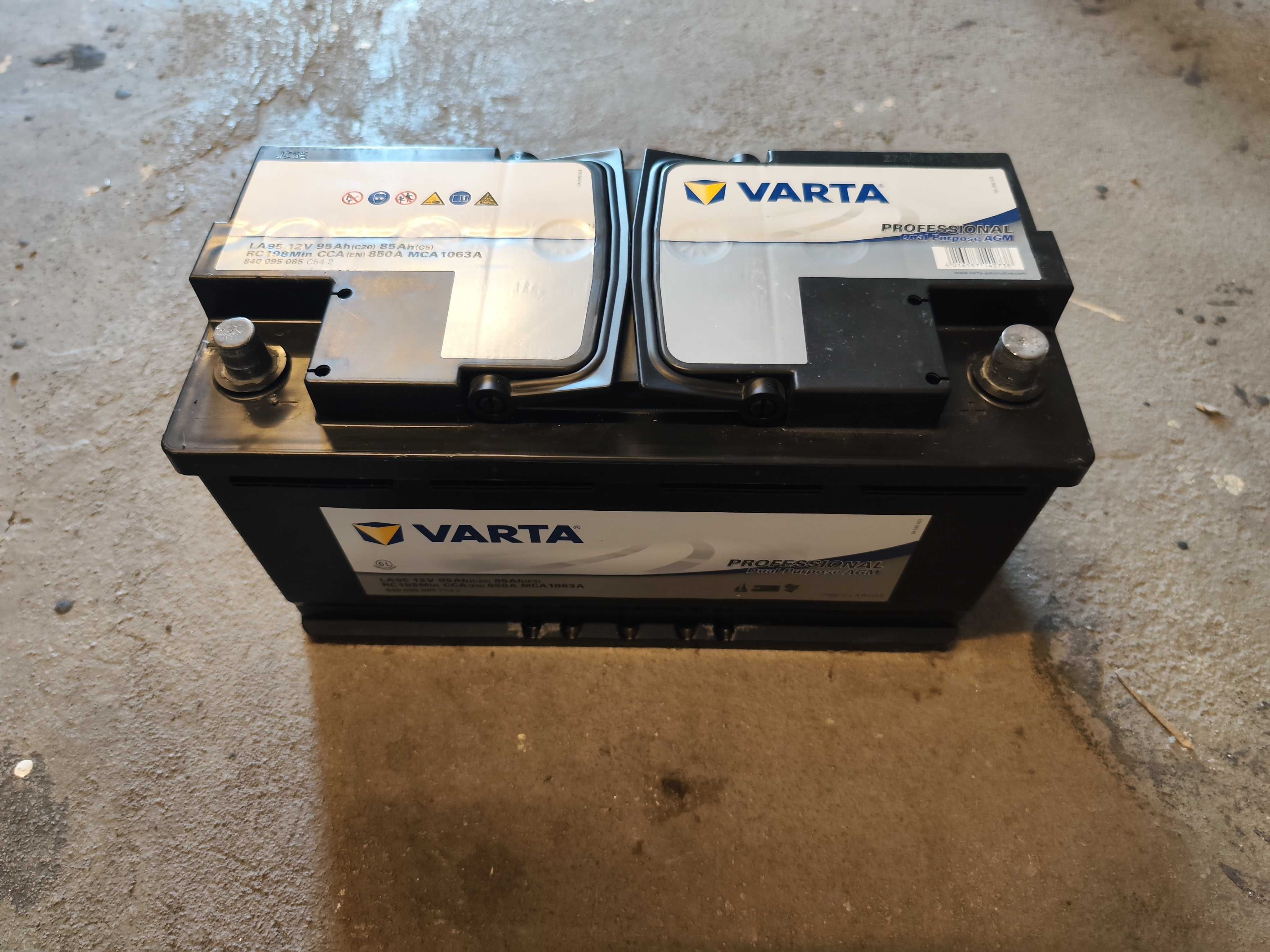 Bateria Varta AGM LA95 para Autocaravana Dual Purpose