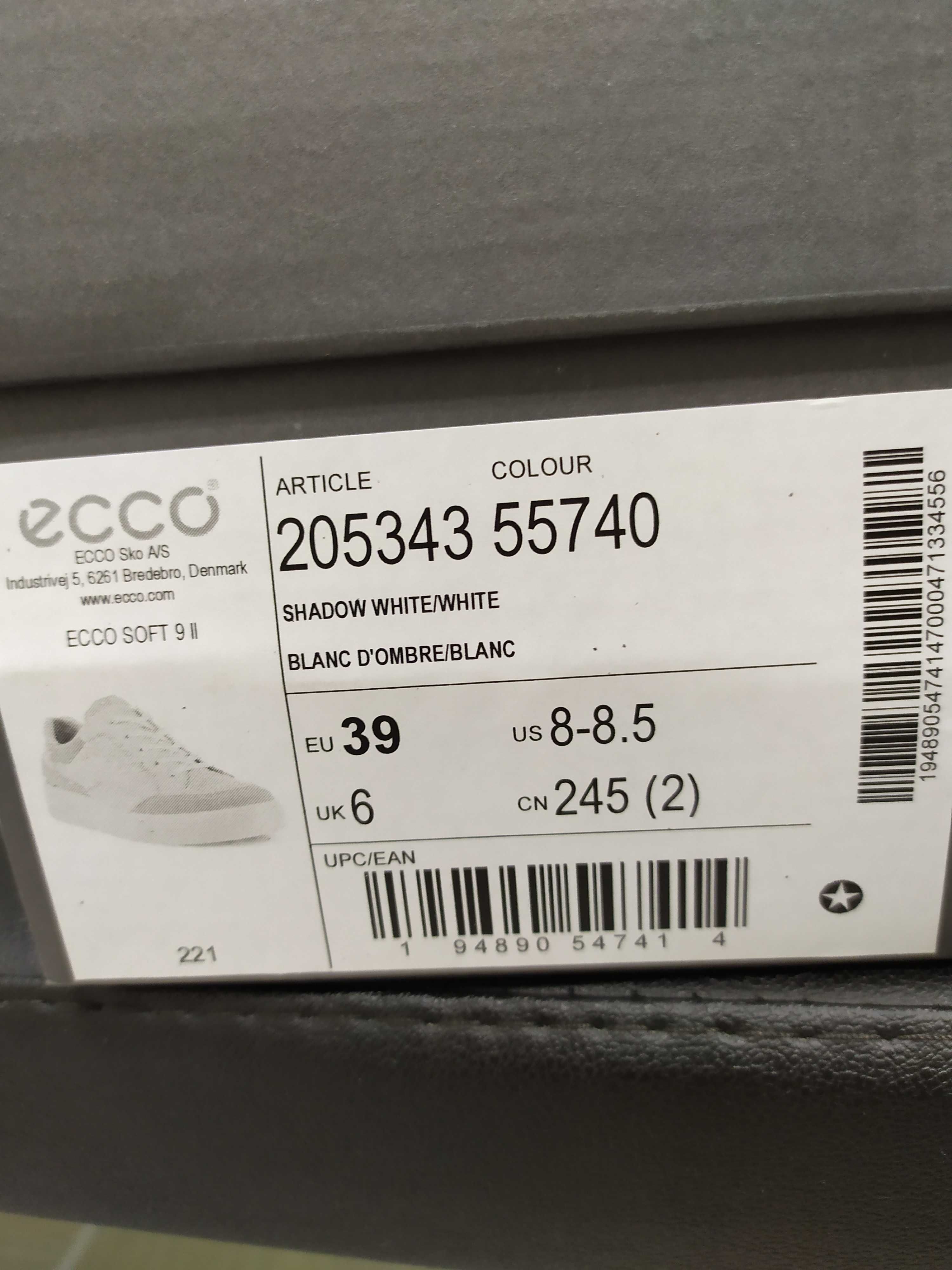 Кросівки ECCO SOFT Шкіра Розмір 39