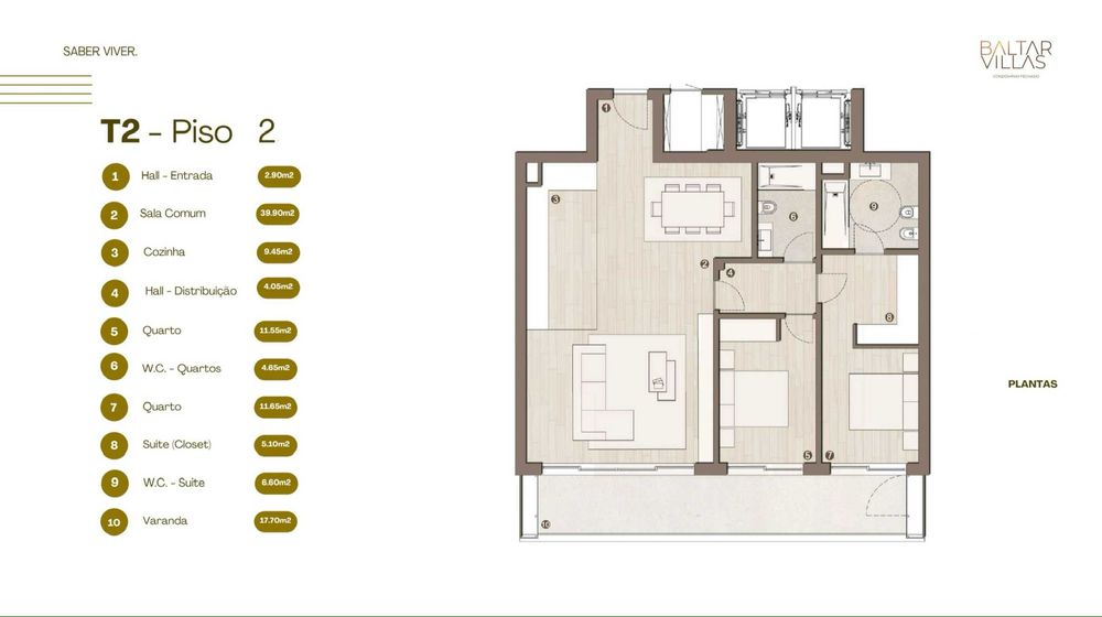 Apartamento T2 Luxo, Condomínio fechado 166m2