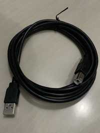 Kabel USB A-B M/M 2m czarny