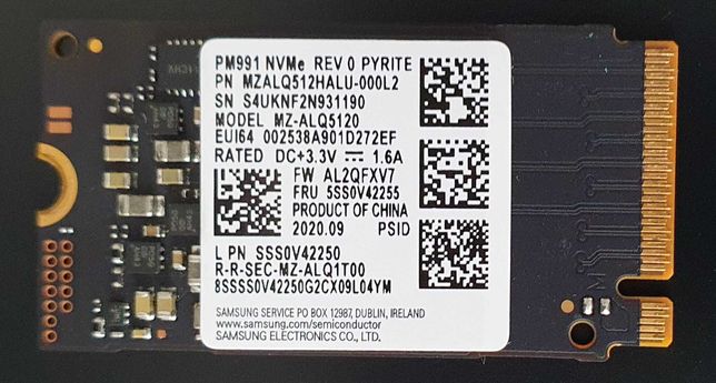 Dysk SSD Samsung PM991 MZ-ALQ512HALU-000L2 512GB M.2 NVMe M 2242