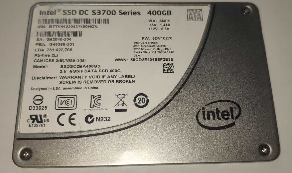 Intel SSD DC S3700 series 400Gb