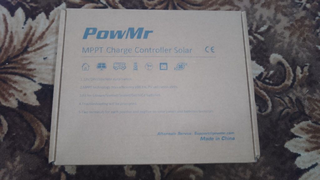 MPPT солнечный контроллер Powmr 12/24/36/48v 60a