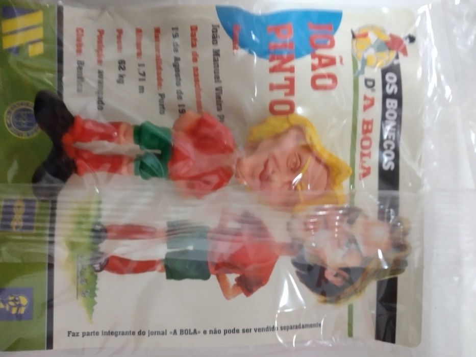 Bonecos A Bola/ Seleção nacional futebol Euro 96/ caricaturas Figo...