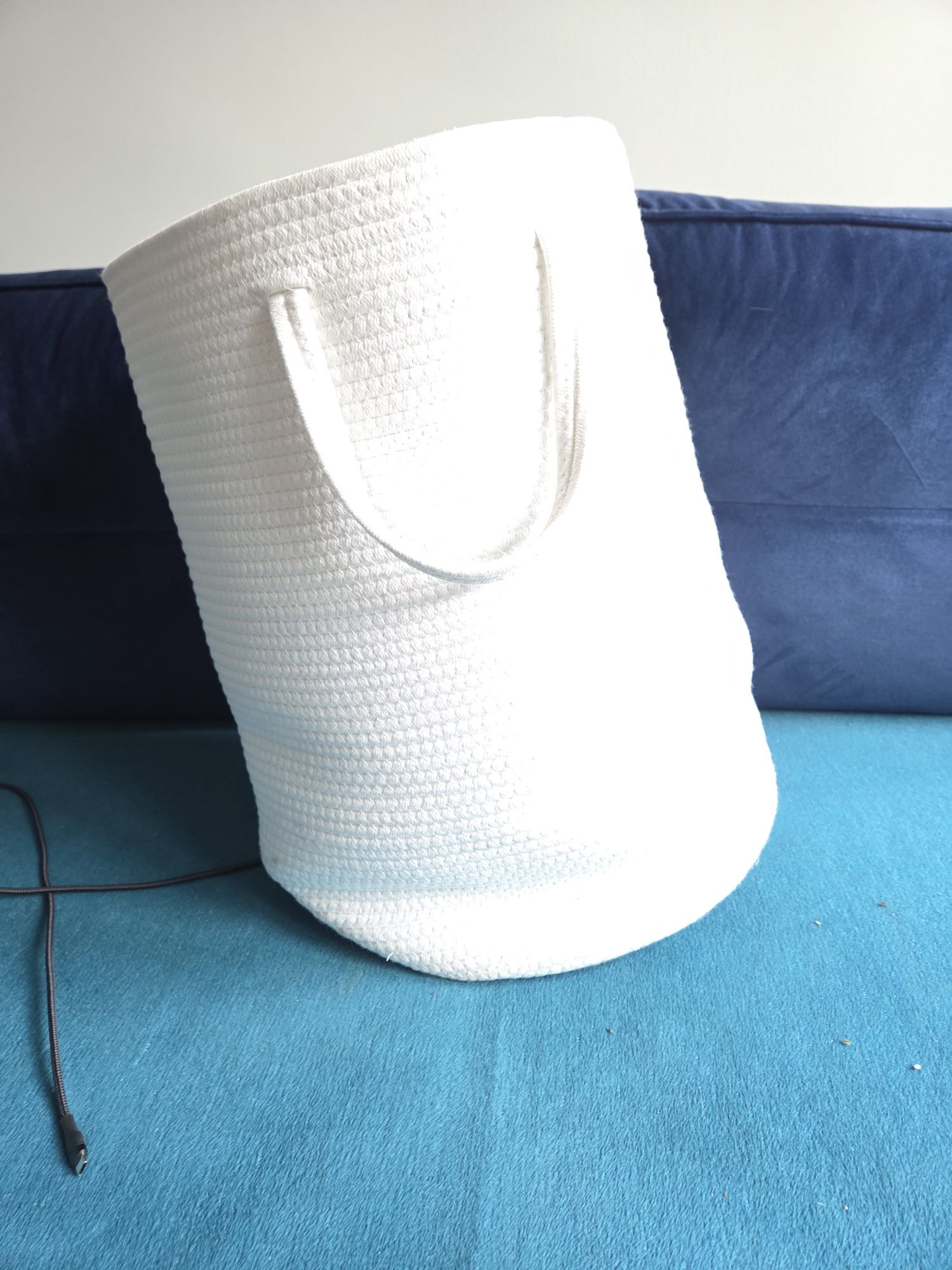 Kosz pleciony biały 50cm