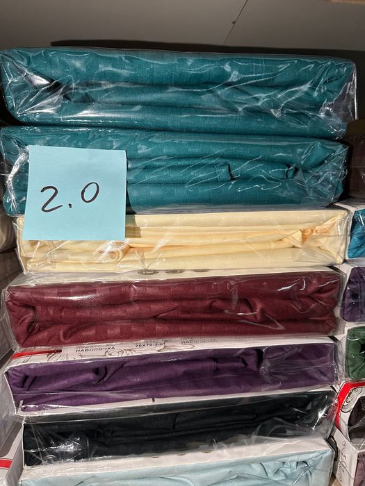 Євро та двоспальні нові зимові кольори однотонні страйп-сатин постіль