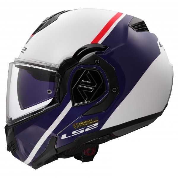 NOWY !! Kask motocyklowy LS2 FF906 ADVANT SWIPE WHITE BLUE-06