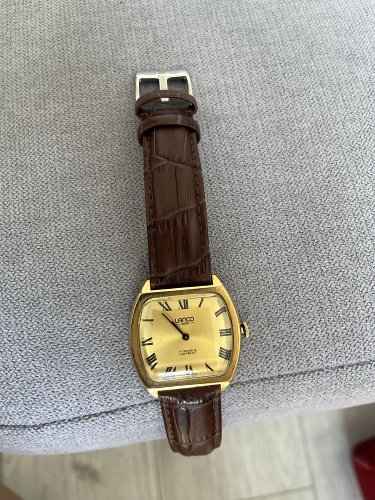 Zegarek mechaniczny vintage szwajcarski Lanco kostka 17