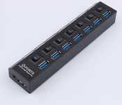 USB 3.0 HUB хаб на 7 портов Switch Support 1 Тб HDD+ Блорк питания
