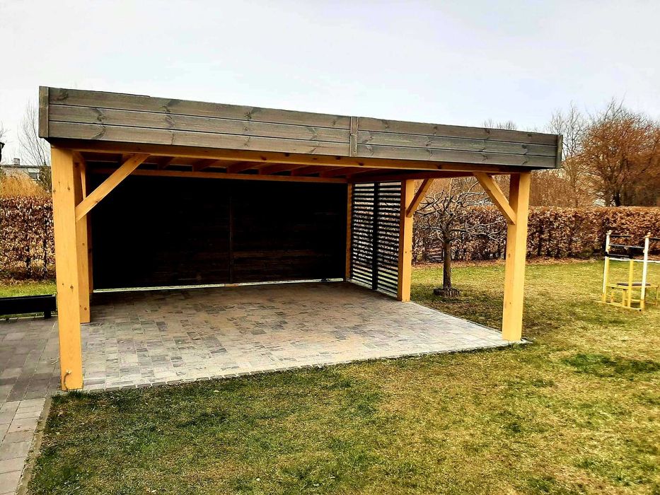 altana, altanki, nowoczesna, ogrodowa, drewniana, płaski dach