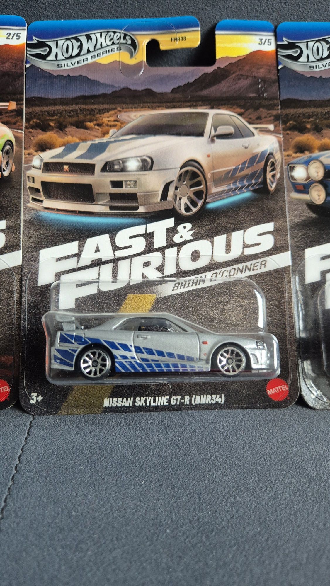 Hot Wheels Fast and Furious Brian O`Conner Full Set Skyline Supra