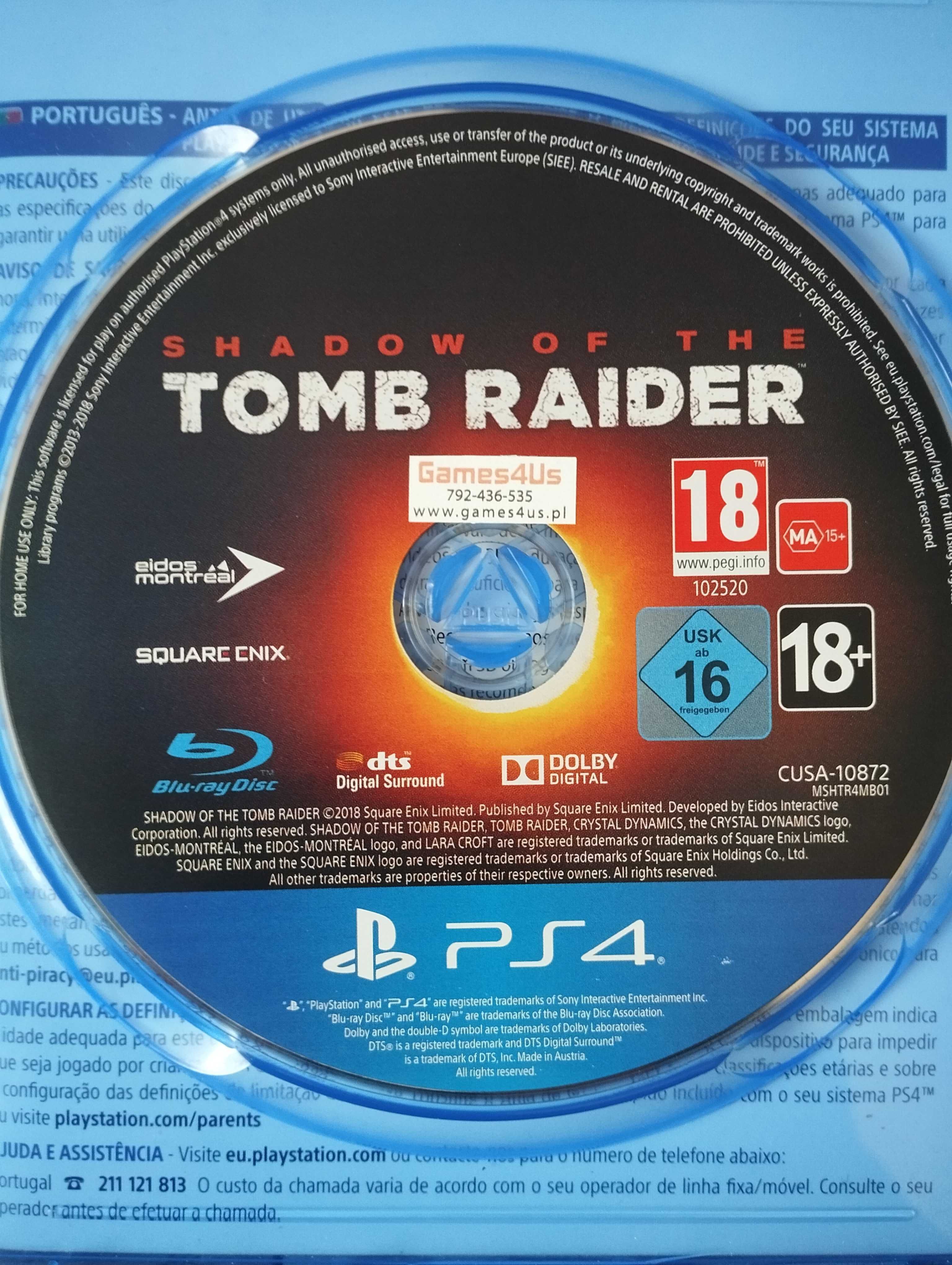 Gra Shadow of The Tomb Raider Polska Wersja  PS4/PS5 Playstation