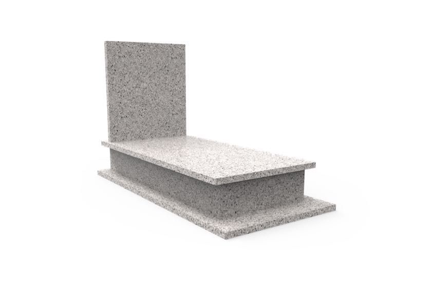 Nagrobek Granitowy Pomnik Prosty Porządny Szary WYPRZEDAŻ PROMOCJA