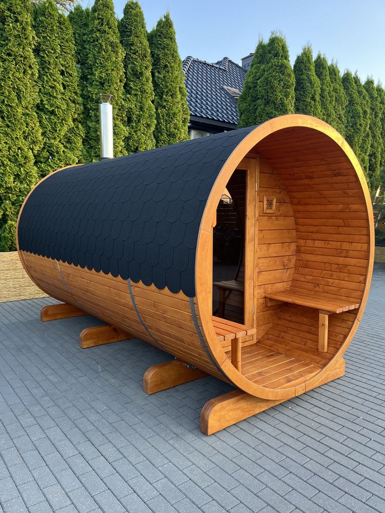 SAUNA Ogroowa 380 cm Piec + Przedsionek
