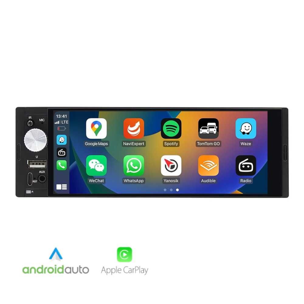 Uniwersalne Radio dotykowe 1DIN Android Auto Carplay Bluetooth