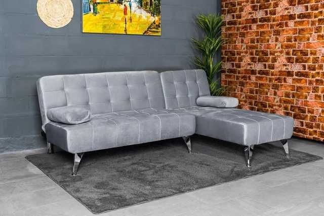 Sofá cama chaise longue cinza + entrega gratis