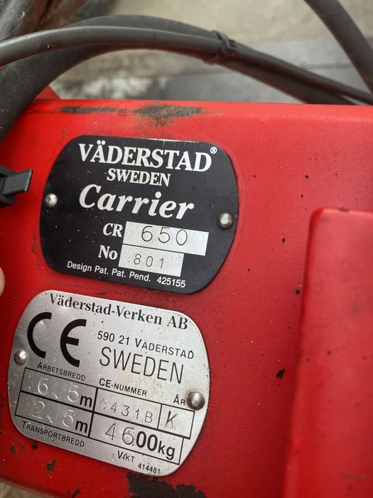 Vaderstadt carrier 650 brona talerzowa   talerzówka z wałem