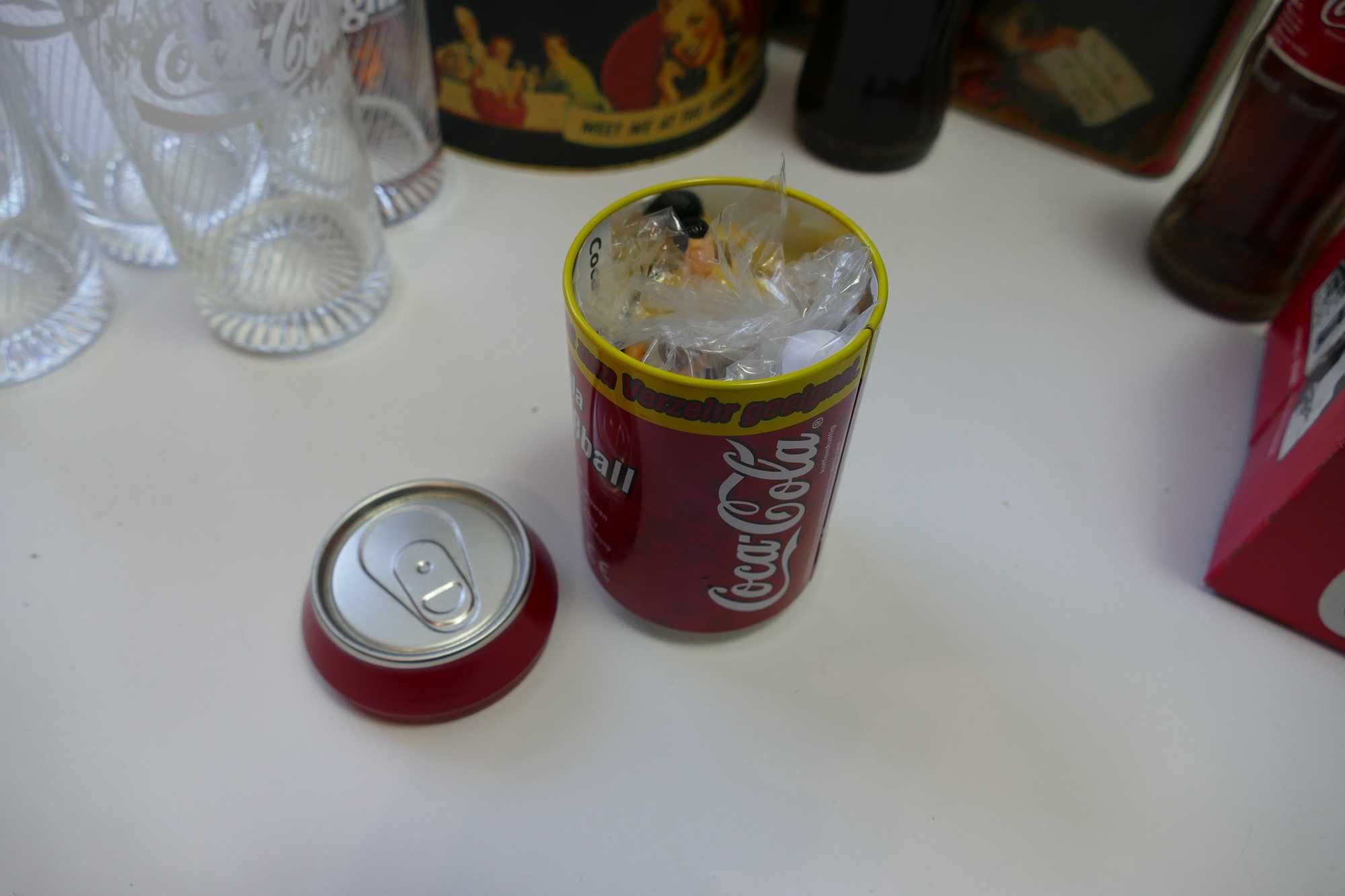COCA COLA puszka kubek z piłkarzykami RARYTAS, zestaw kolekcjonerski