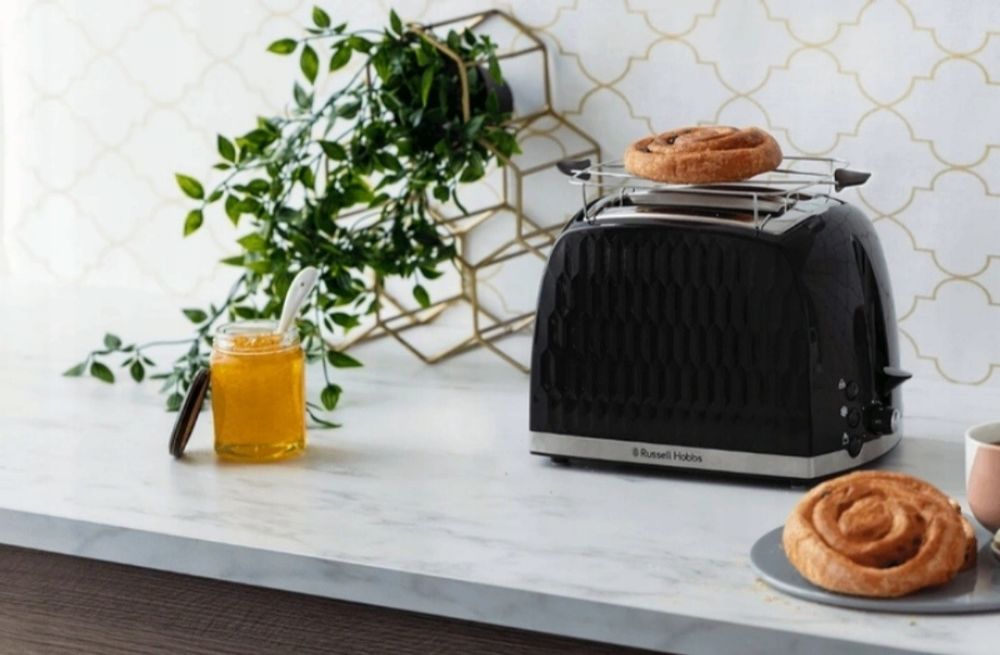 Toster Russell Hobbs Honeycomb Black  2 Tosty Grzanki Czarny