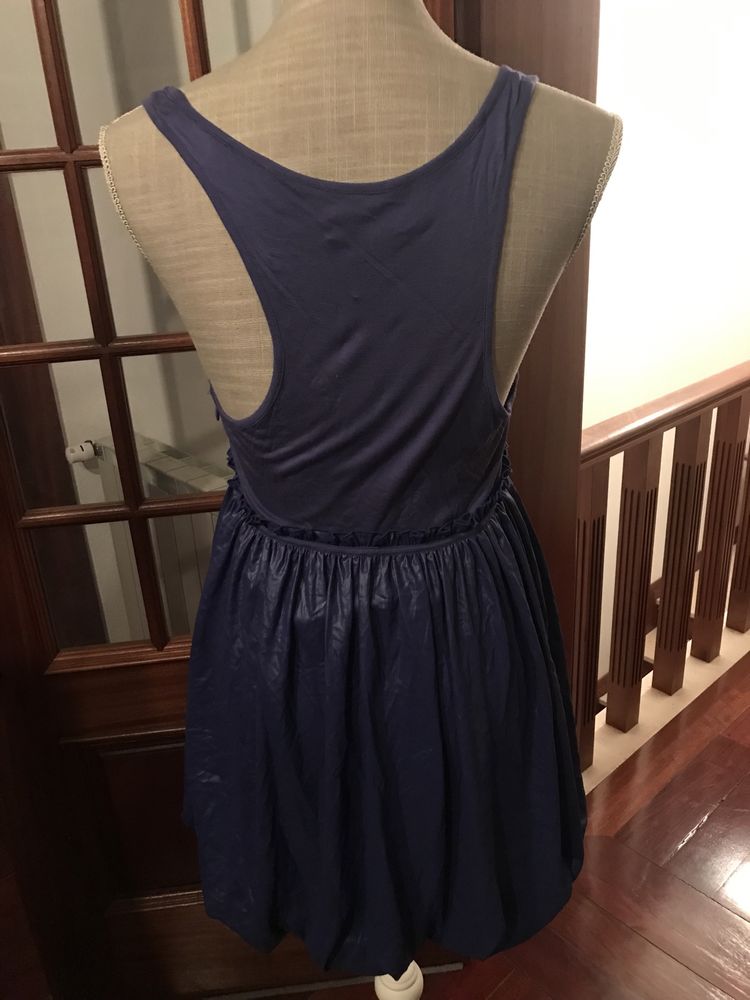 Vestido azul/roxo Mango