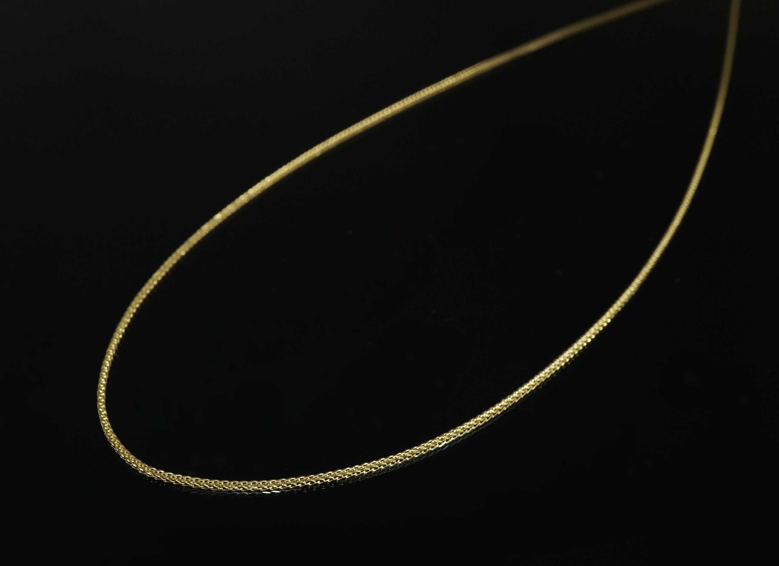 Złoto 585 - Złoty łańcuszek splot Lisi Ogon 45 cm