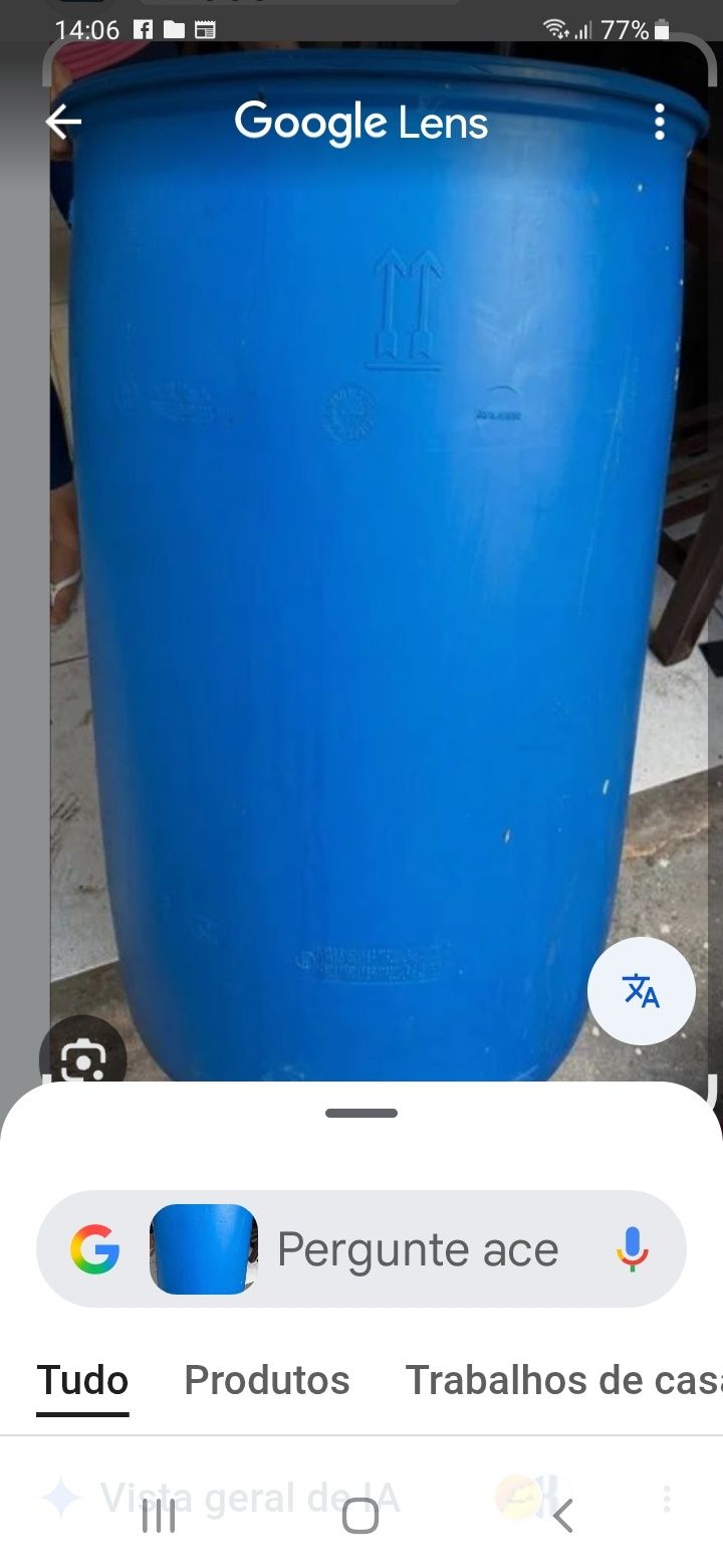 Bidons plastico de agua 220litros com possibilidade de adaptar tornei