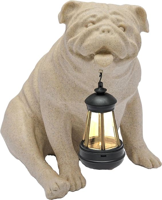 Dekoracyjna figurka psa z lampką solarną LED