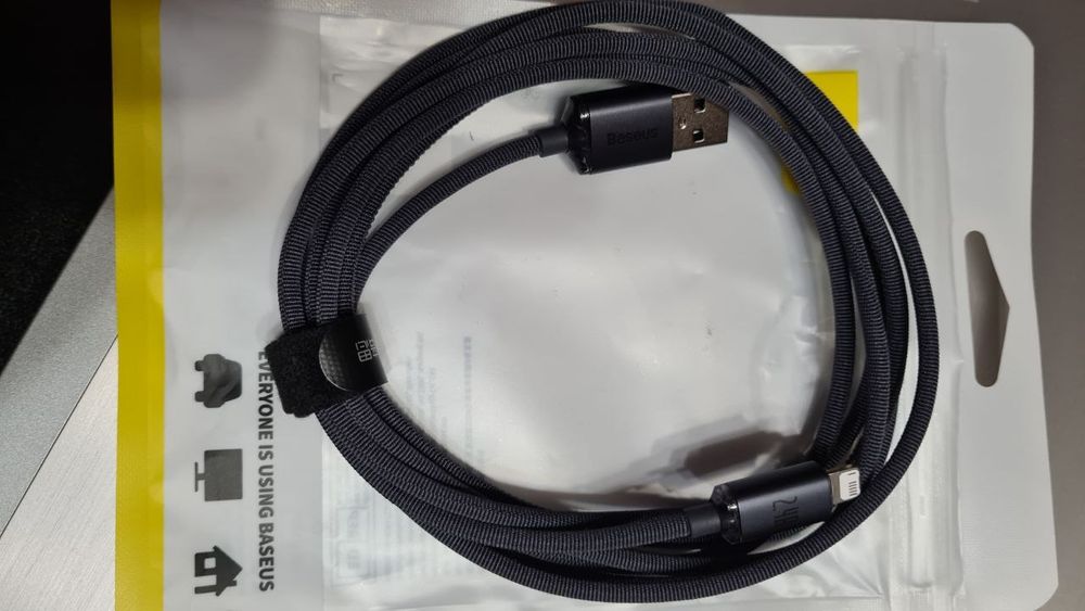 Кабель Baseus Crystal Shine USB-A Lightning 12w 2.4a 2м