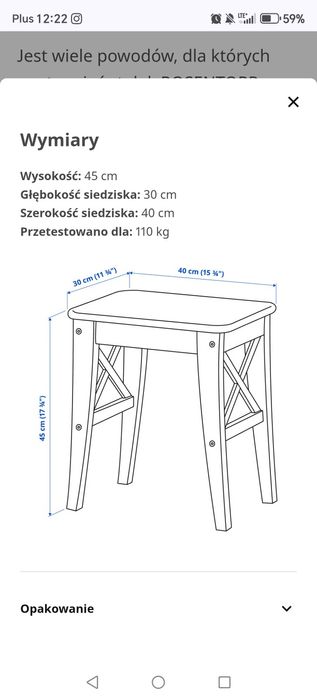 Stołek Ikea ingolf