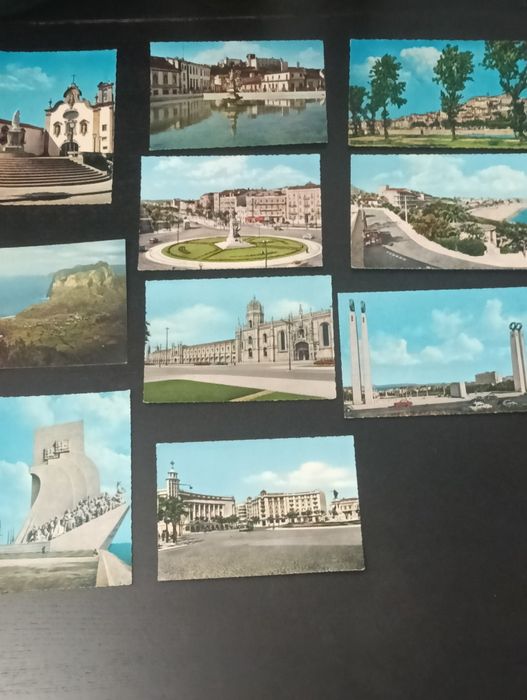 Lote de 10 belos postais vintage de Portugal