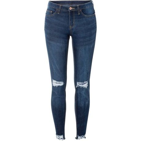 bonprix jeansowe spodnie damskie rurki z dziurami stretc 34-36