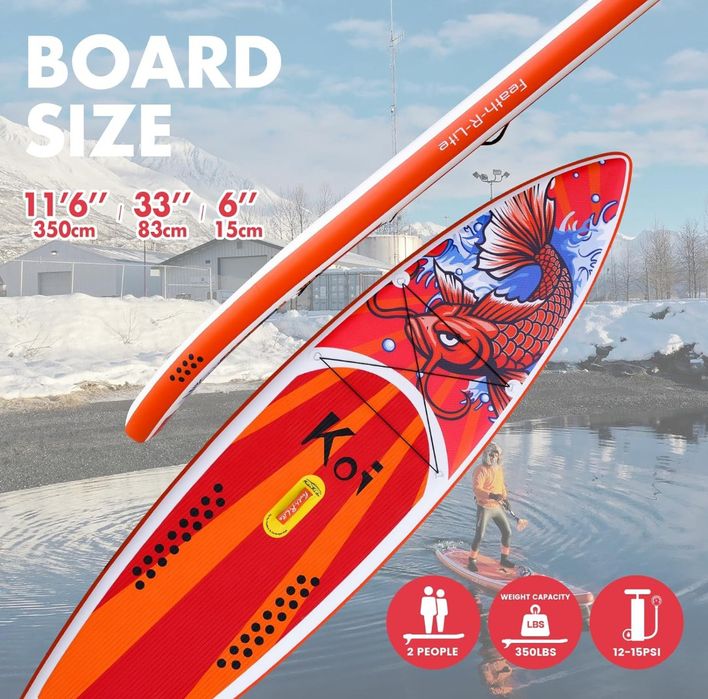 Prancha paddle 11'6 350x84x15cmaté 200kg Nova disponivel entrega