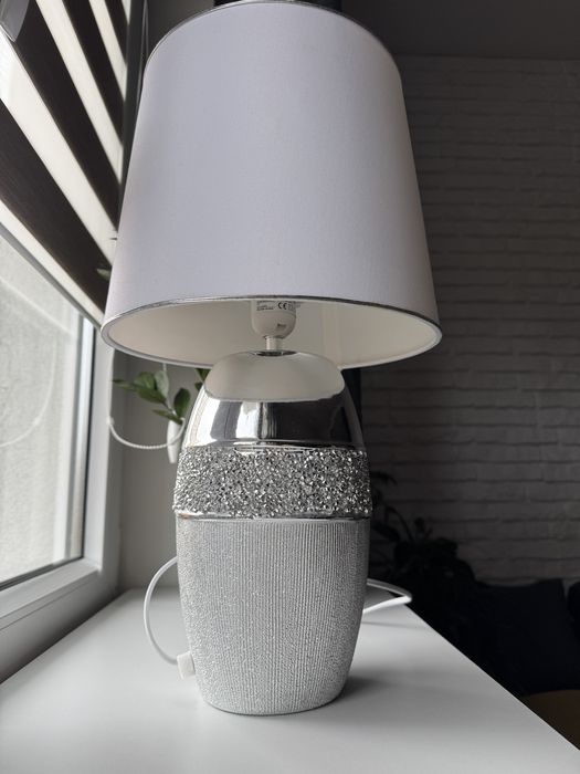 Eleganka lampa stołowa z kryształkami home&you