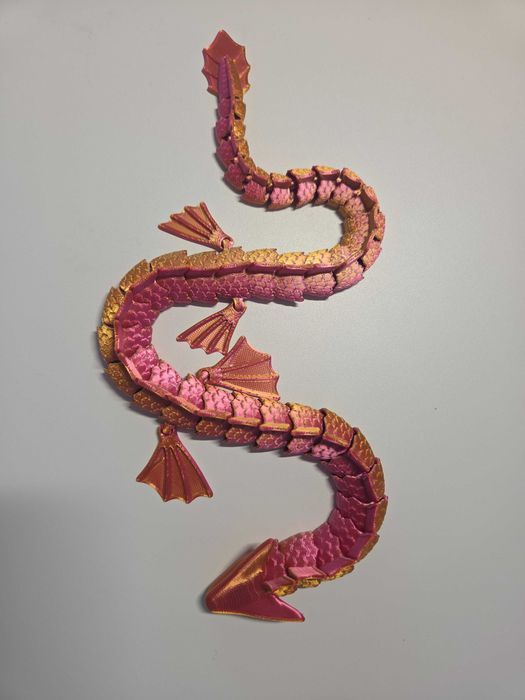 Smok drukowany 3D | Ruchoma figurka | Dekoracja